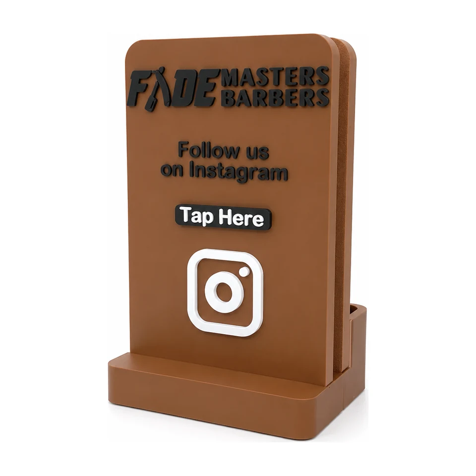 Double-sided NFC display shown from the side